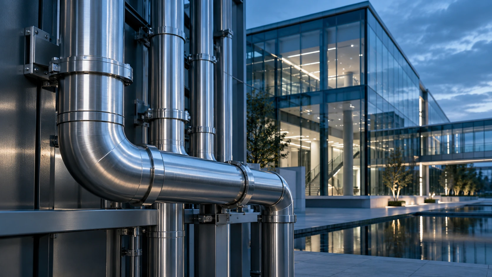 Illustrative Darstellung einer modernen Trinkwasserinstallation